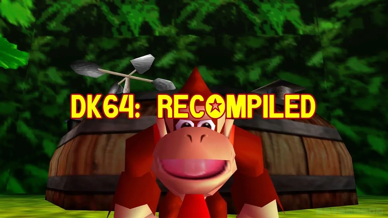 Donkey Kong 64 Rekongpiled, new commit in N64 recompilation project
